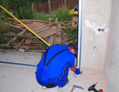 Installing garage door